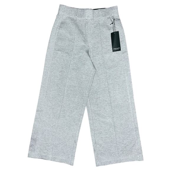 NWT Jones New York High-Rise Crop Wide Leg Gray Pants Women's XS - Picture 1 of 8